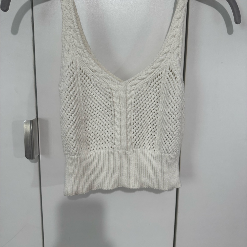 Me to We PacSun Cream Knit Crop Top